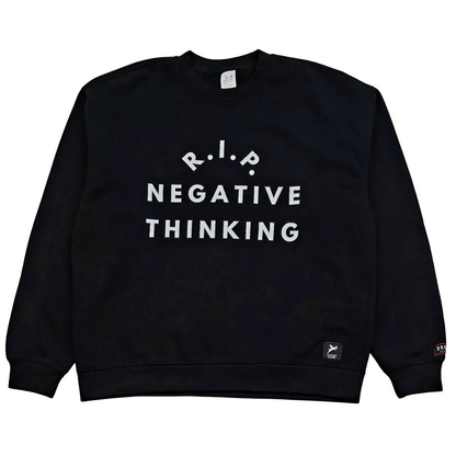 RIP Negative Thinking Black Relax Drop Shoulder Cr