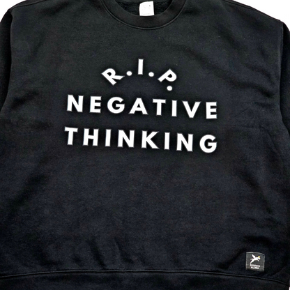 RIP Negative Thinking Black Relax Drop Shoulder Cr