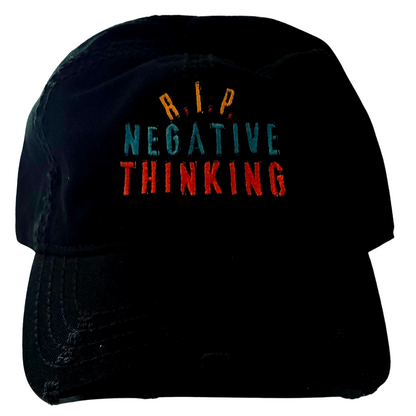 RIP Negative Thinking Jazzy Distressed Dad Hat