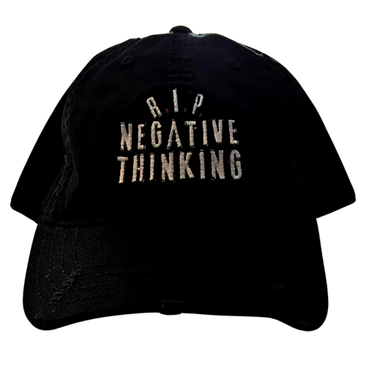 RIP Negative Thinking Distressed Cotton Twill