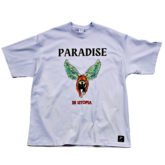 Paradise Doggo Fierce Utopia White Oversized Tee