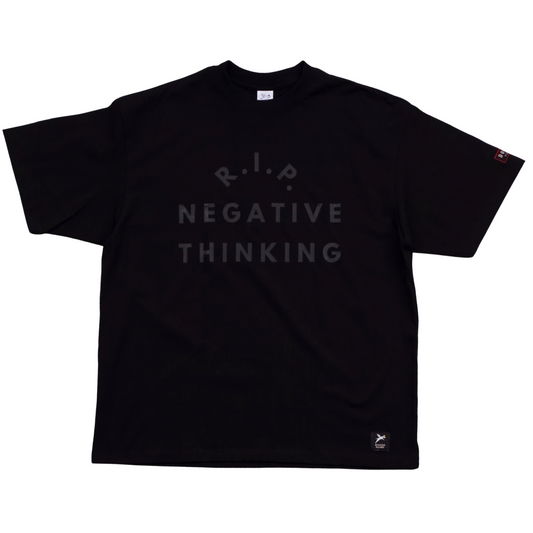 RIP Negative Thinking Black on Black Out Oversize