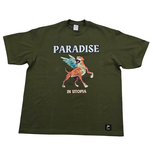 Paradise Rage Olive Oversized Tee