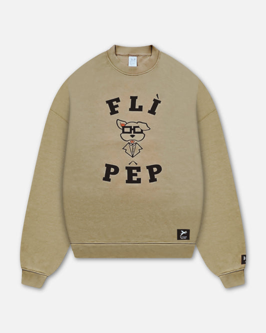 Collegiate Prep Khaki Relax Faded Crew