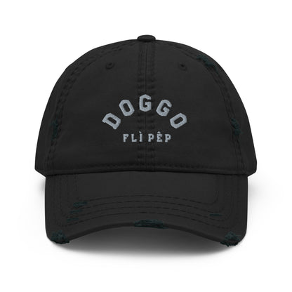 Doggo Distressed Embroidered Hat - FLÌ PÊP™