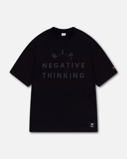 RIP Negative Thinking Black on Black Out Oversize