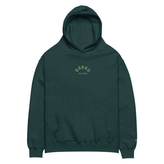 Doggo Distressed Pine Green Relaxed Fit Oversized Hoodie - FLÌ PÊP™