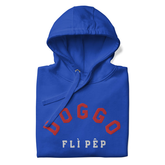 Curved Doggo Embroidered Hoodie - FLÌ PÊP™