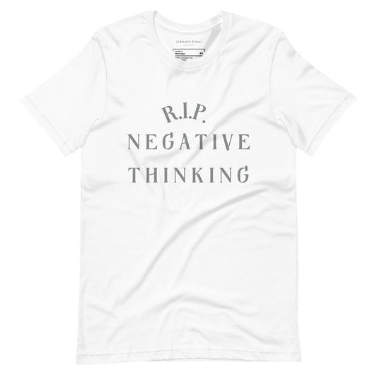 RIP Negative Thinking Grey Cotton Tee - FLÌ PÊP™