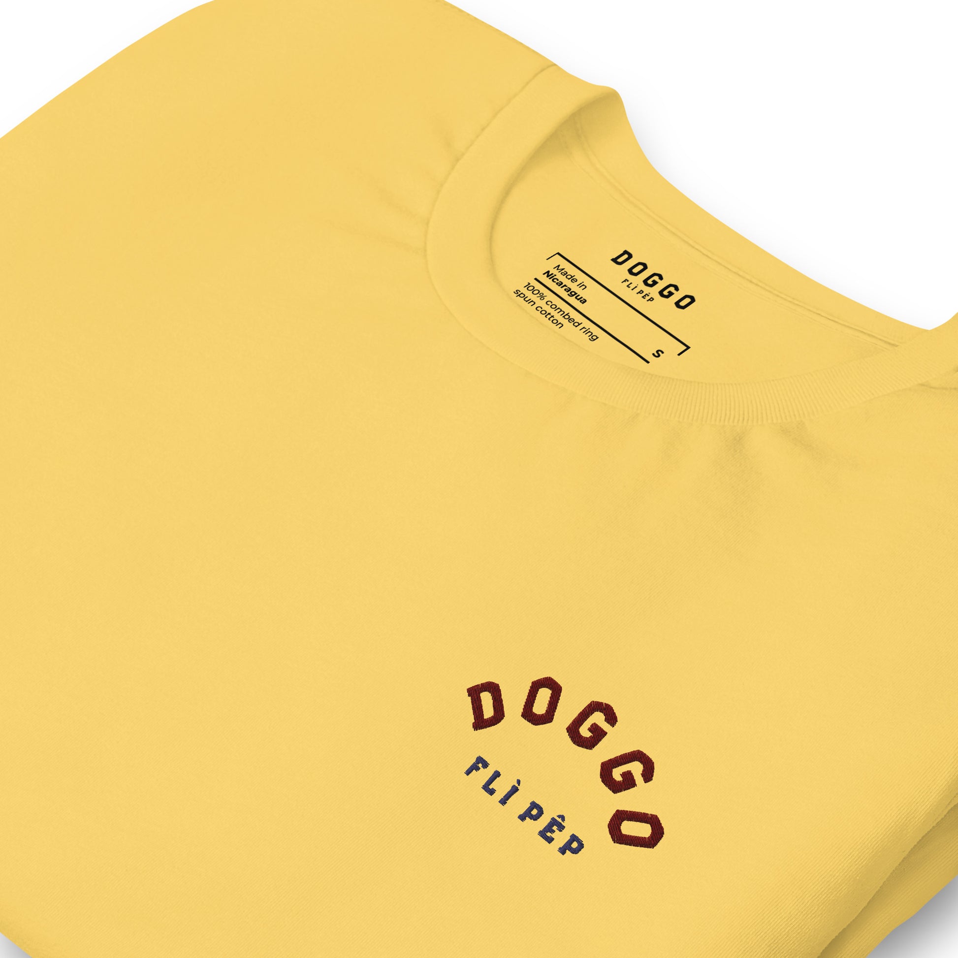 Curved Doggo Embroidered Cotton Tee - FLÌ PÊP™