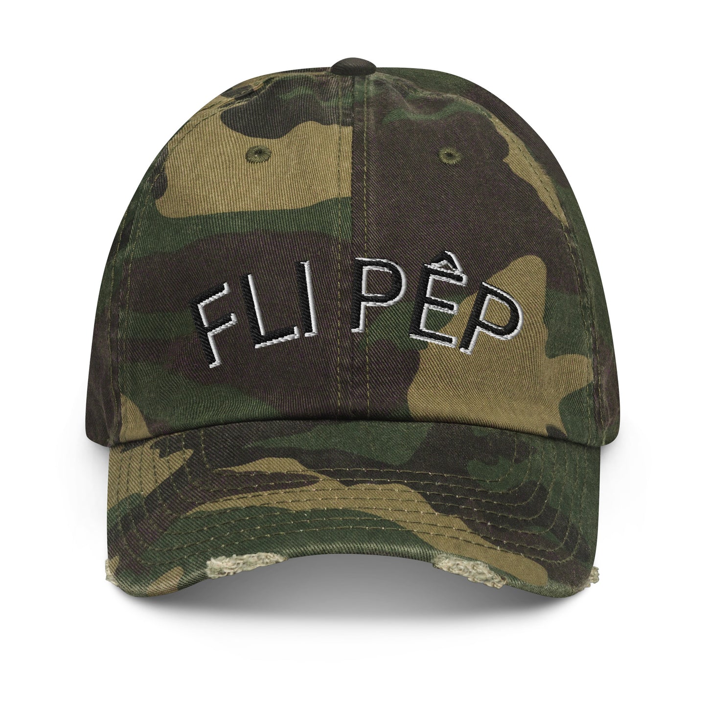 Curved Logo Distress Hat - The FLI PÊP Shop