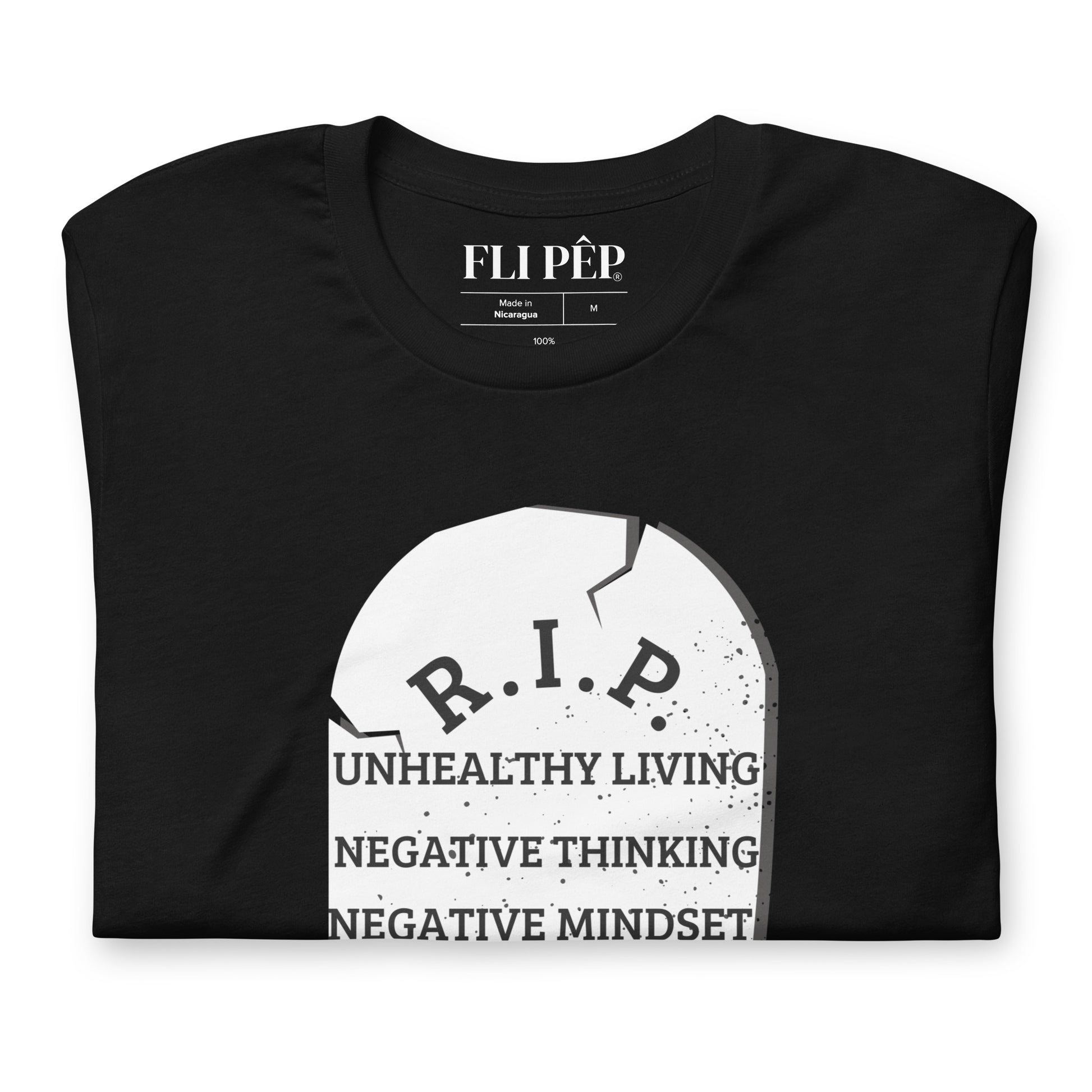  Shop for T-Shirt with Motivational Taglines that Inspire Positive Thinking and Self Belief. Our FLI PÊP! store features Organic Eco-Friendly tees and t-shirts to motivate you to be your best self. Our T-Shirts are made to fit just right and eliminate negative thinking.